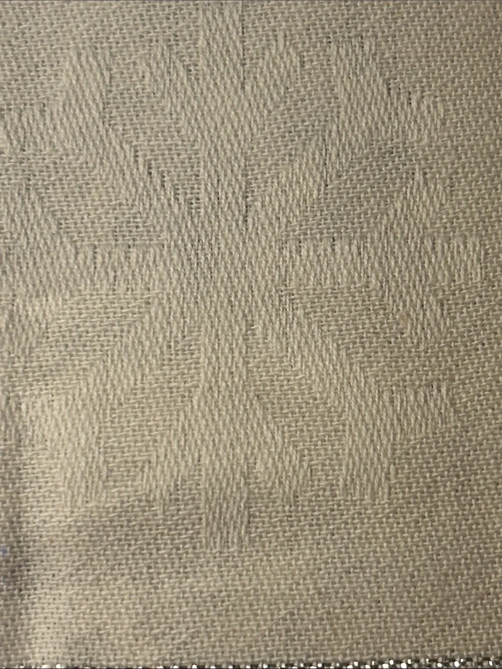 Oblong 60” by 128” Blue and White Snowflake Tablecloth